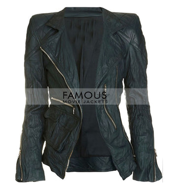 Marc-Jacob Victoria Beckham Green Leather Jacket