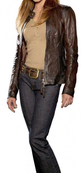 Holly Hunter (Grace Hanadarko) Saving Grace Leather Jacket