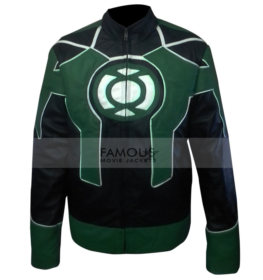 Green Lantern Cosplay Biker Leather Costume Jacket