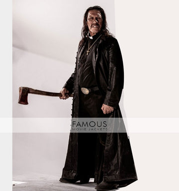 Zombie Hunter Movie Danny Trejo Trench Black Coat