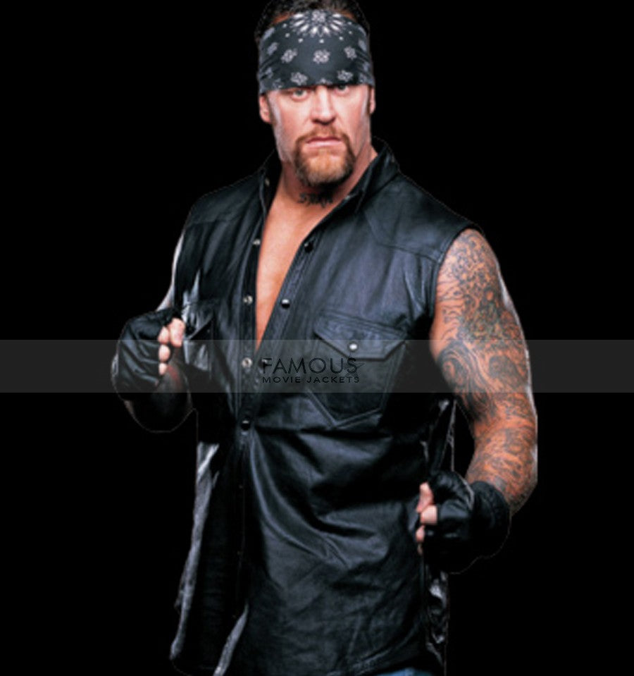 WWE Undertaker Black Leather Vest