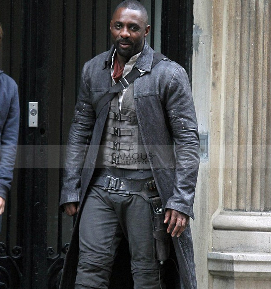 Idris Elba Dark Tower Leather Long Coat
