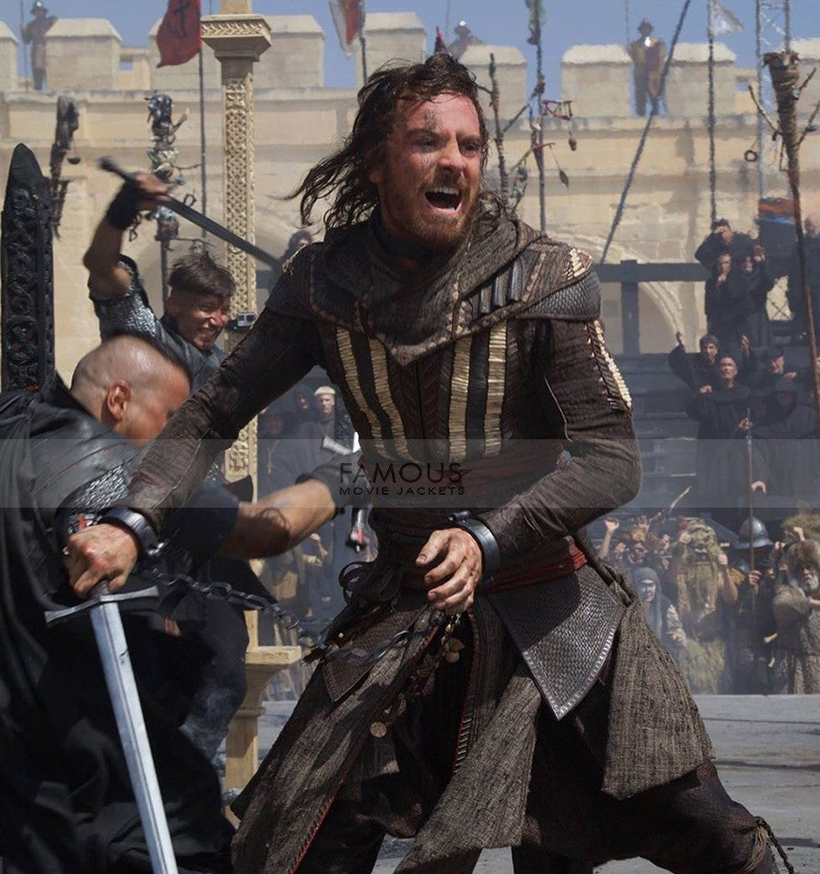 Assassin's Creed Michael Fassbender Aguilar Leather Coat