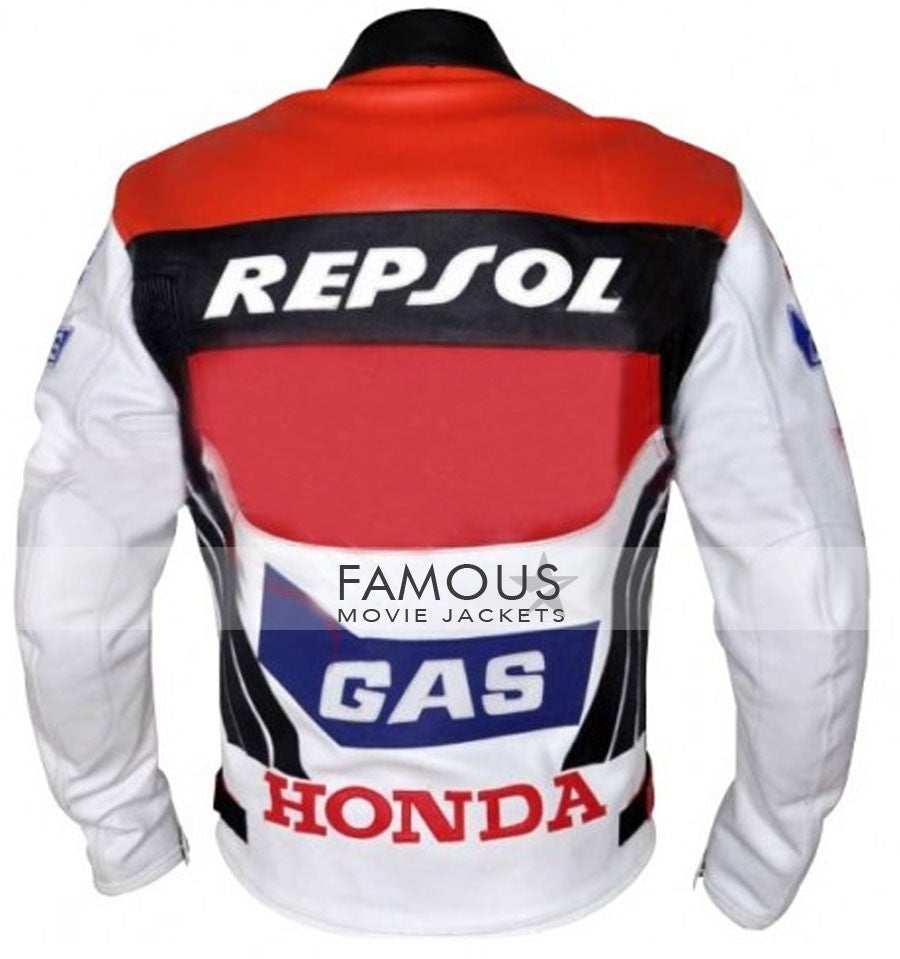 Honda Repsol Red/White Racing Motorcycle Jacket