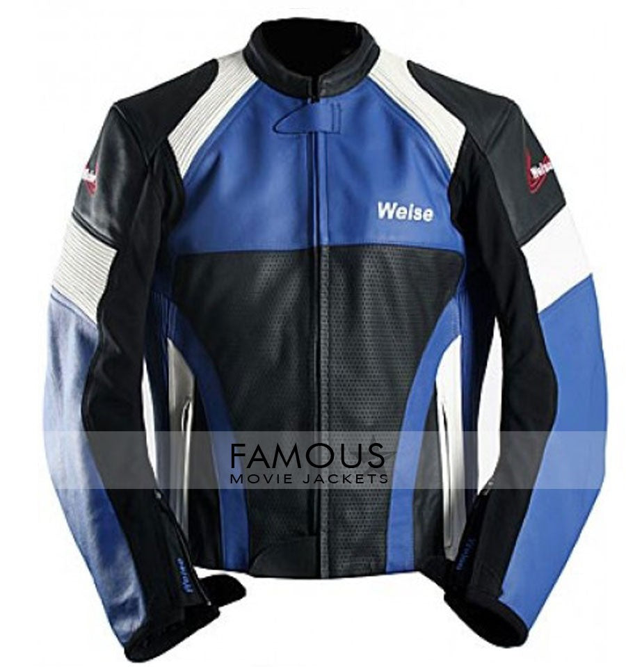 Cyclone Weise Biker Black & Blue Jacket