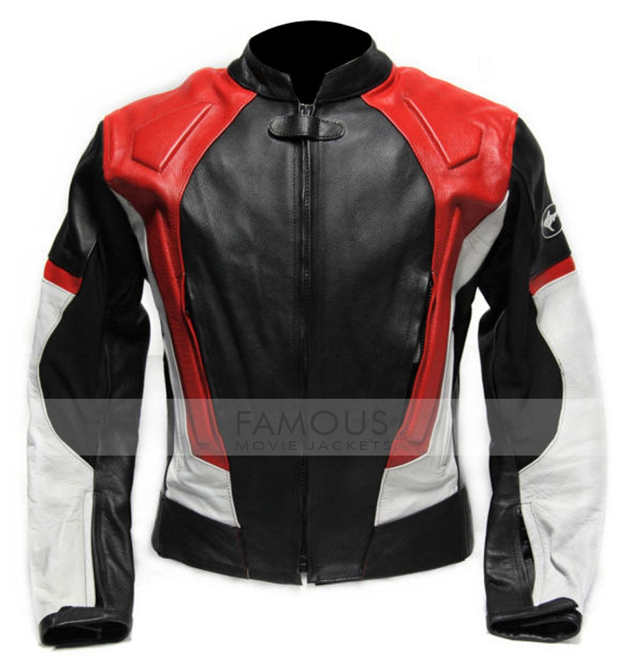 Black & Red Men's Biker Leather Jacket