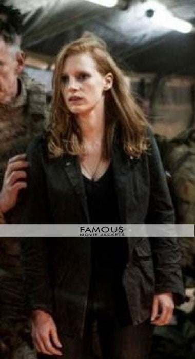 Jessica Chastain Zero Dark Thirty Black Jacket