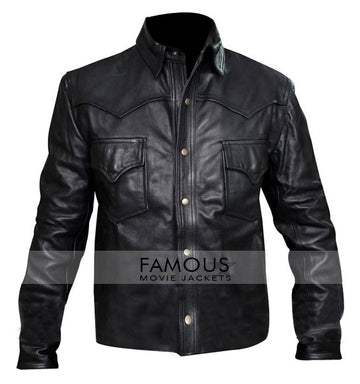 Walking Dead The Governor Black Leather Jacket