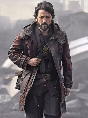 Star Wars Andor Diego Luna Leather Coat