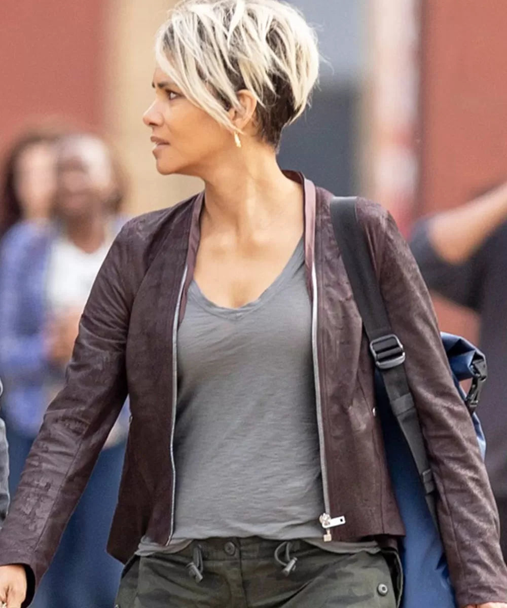 Halle Berry The Union Brown Jacket for women