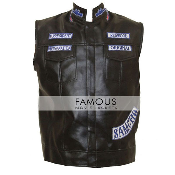 Jackson Jax Teller Sons Of Anarchy Leather Patches Vest