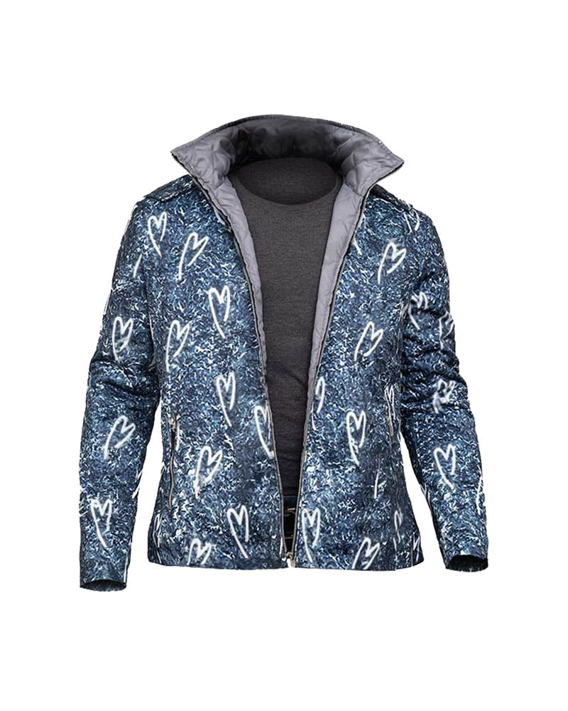 Joe Burrow NFL Sherpa Heart Printed Jacket