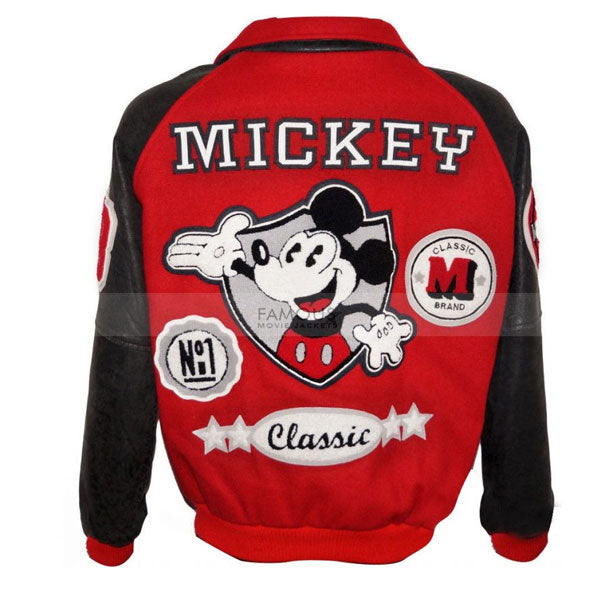 Michael Jackson Mickey Mouse Club Red Varsity Jacket