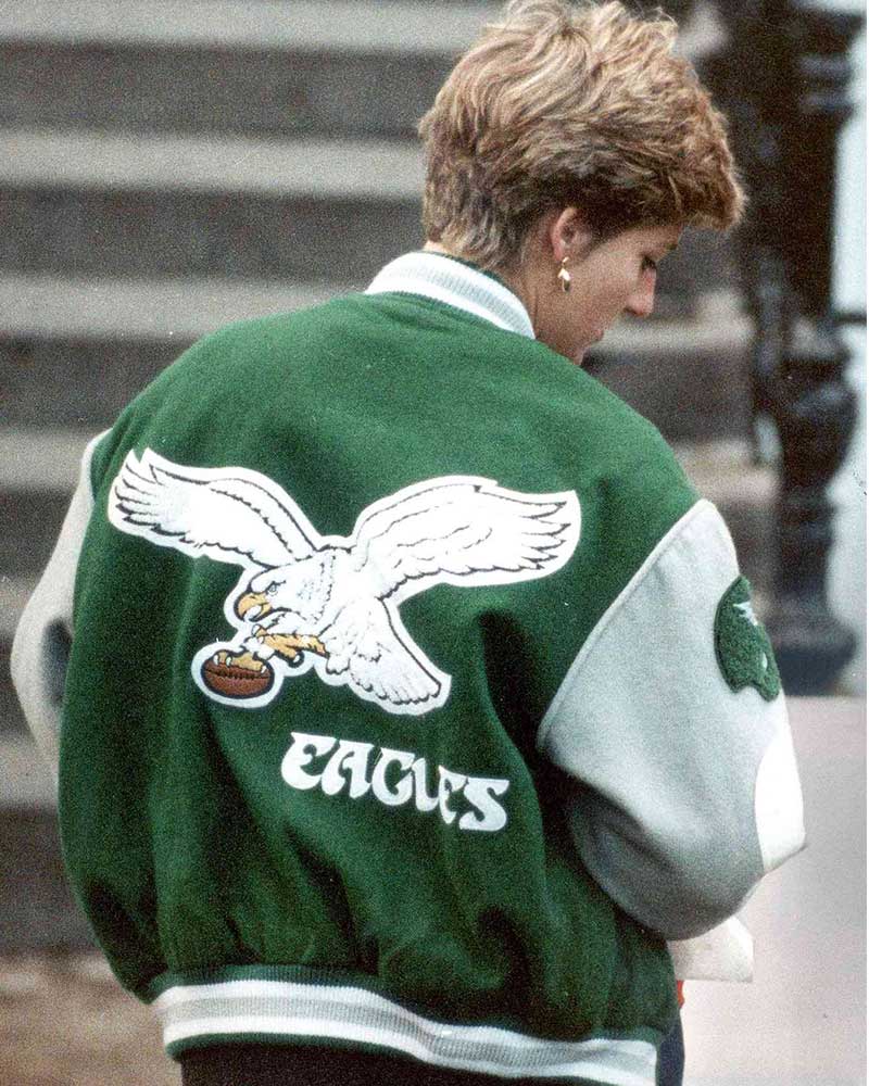 Princess Diana Philadelphia Eagles Varsity Jacket 2