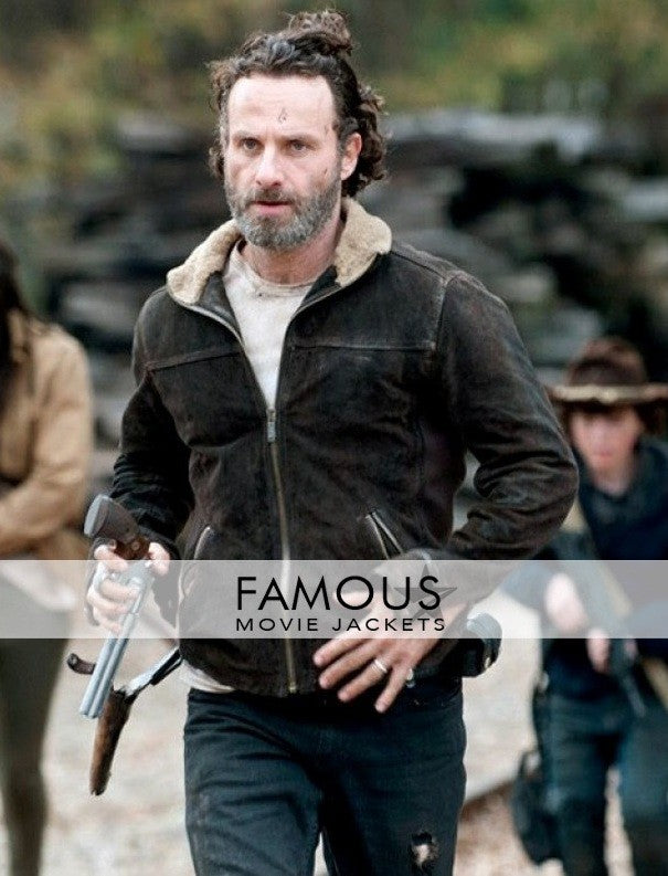 Walking Dead Season 4 Rick Grimes Black Jacket