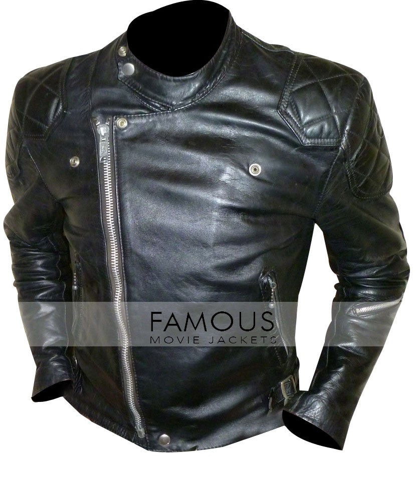Metal Gear Solid 5 Snake Black Biker Leather Jacket