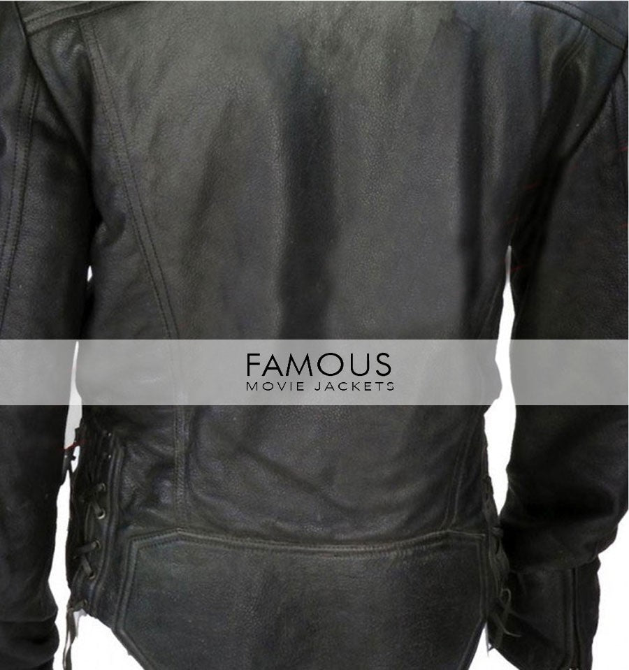 Ghost Rider Nicolas Cage Black Motorcycle Leather Jacket