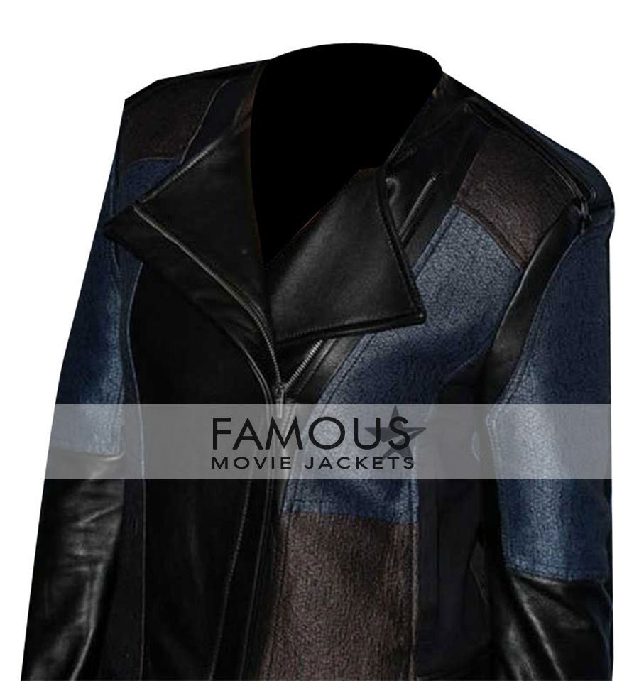 Vanessa Marano BlackBlue Stylish Leather Jacket