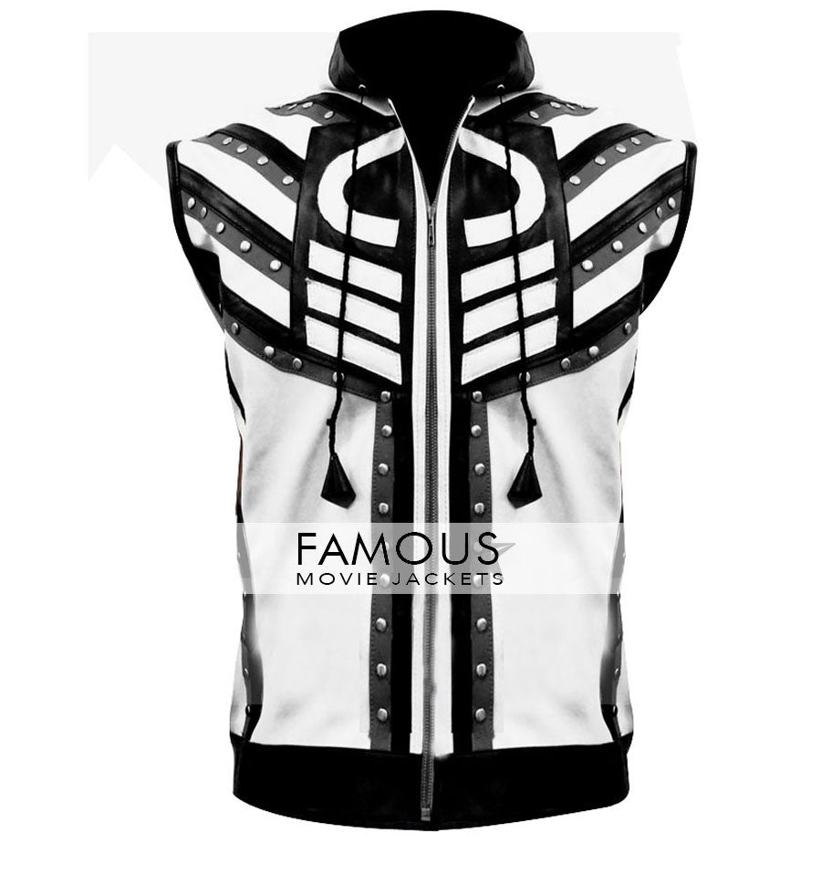 Cody Rhodes WWE White/Black Replica Leather Vest