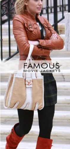 Gossip Girl Blake Lively Serena Van Brown Leather Jacket
