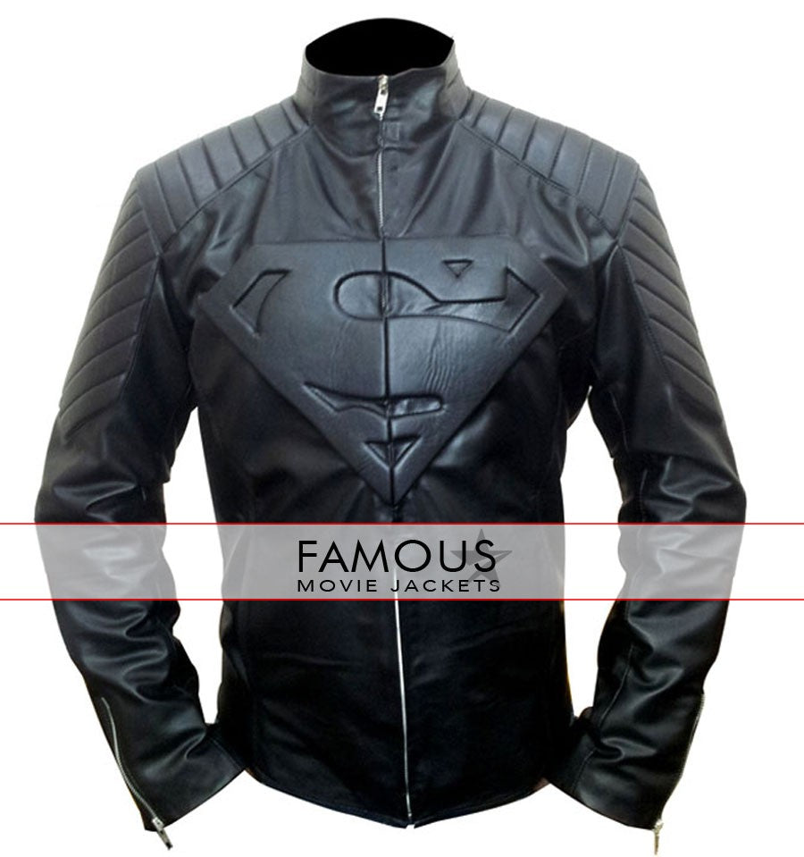 Smallville Superman Black Leather Jacket