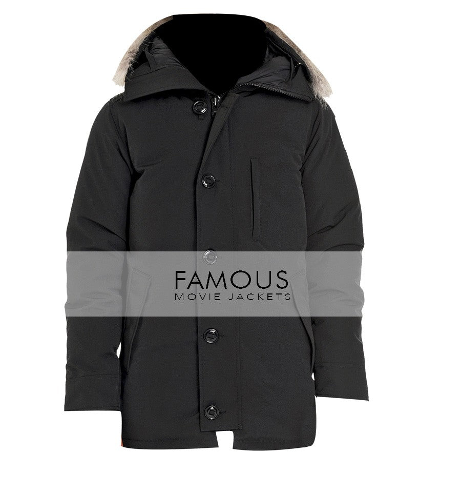 Urban Style Men Winter Black Fur Coat Jacket