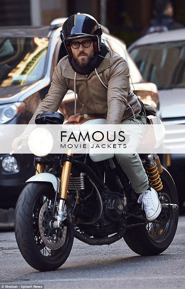 Ryan Reynolds Men Brown Motorcycle Leather Jacket