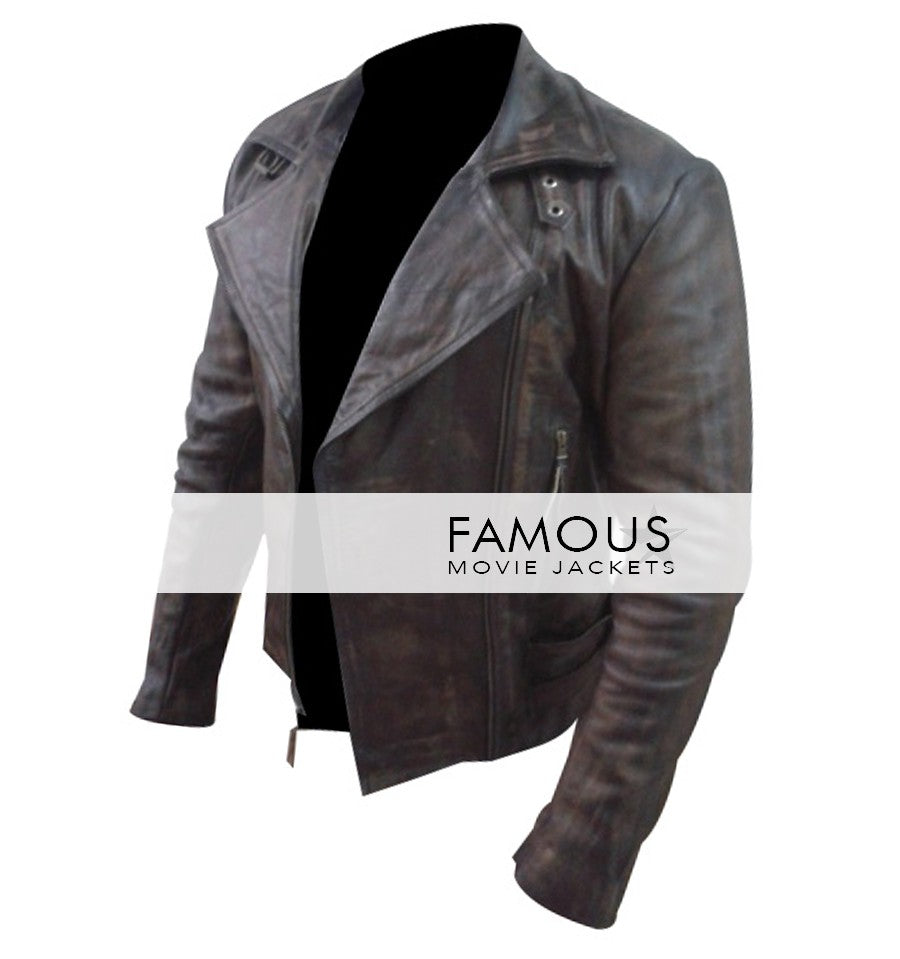 Ladies Neck Belted Zipper Motorcycle Leather Jacket