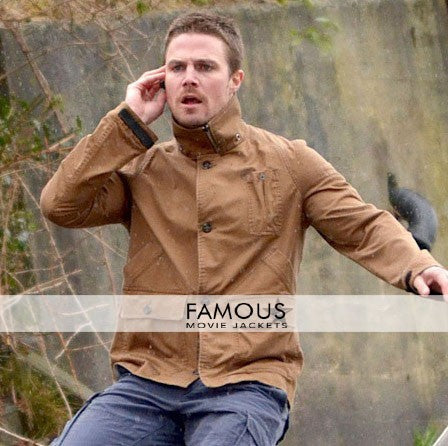 Oliver Queen (Stephen Amell) Arrow Borwn Jacket