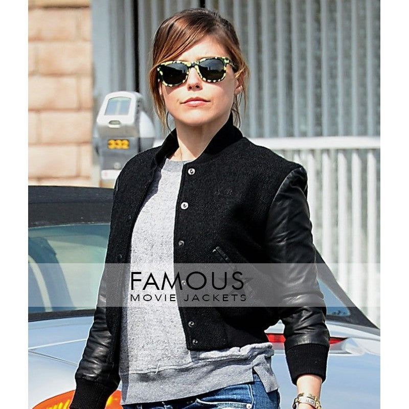 Sophia Bush Chicago P.D. Cotton Jacket With Leather Sleeves