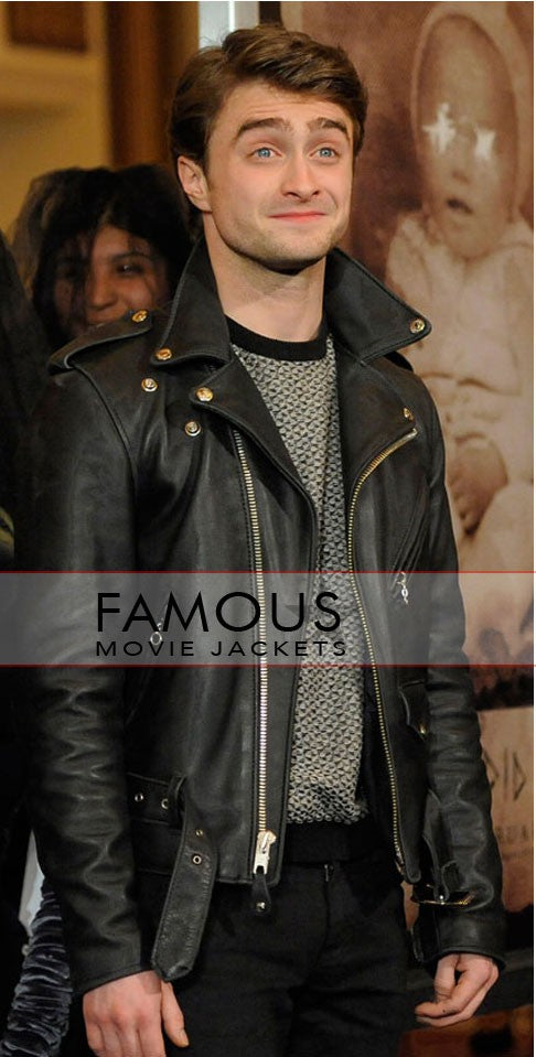 Daniel Radcliffe Black Leather Jacket