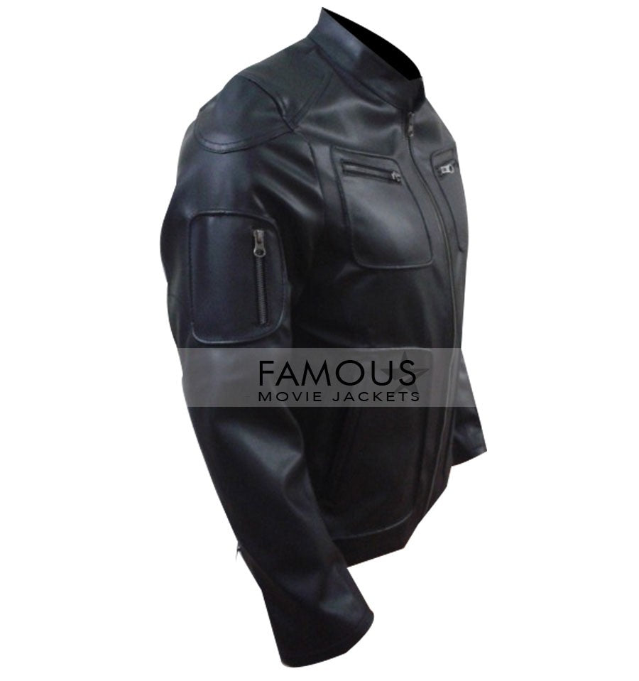 Chris Pine Star Trek Black Leather Jacket