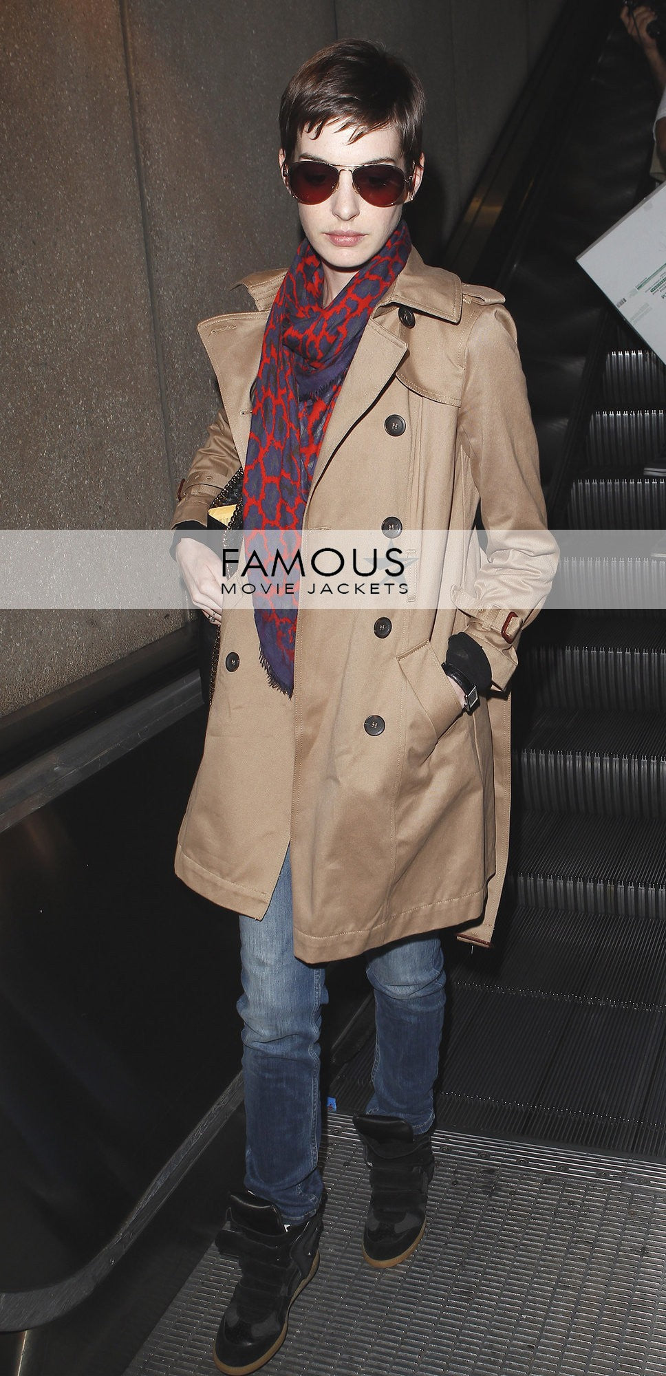 Anne Hathaway Brown Trench Coat
