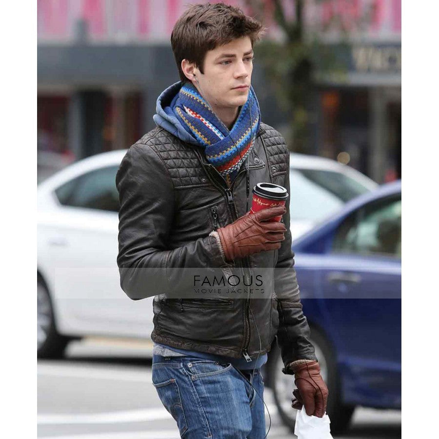 Grant Gustin Quilted Leather Jacket