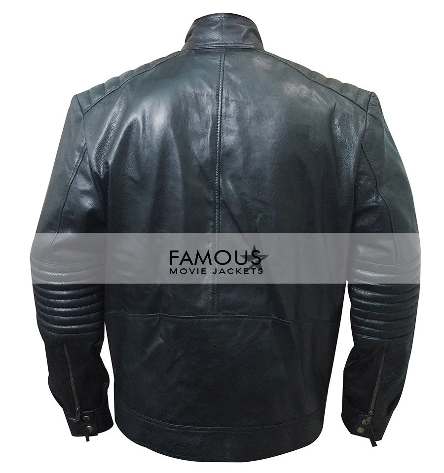 Men's Voltan Sheepskin Black Biker Leather Jacket