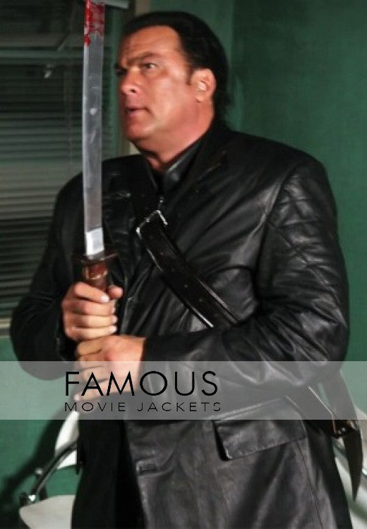 Against the Dark Steven Seagal Black Leather Coat