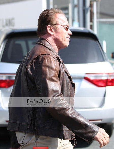 Arnold Schwarzenegger Brown Distressed Jacket