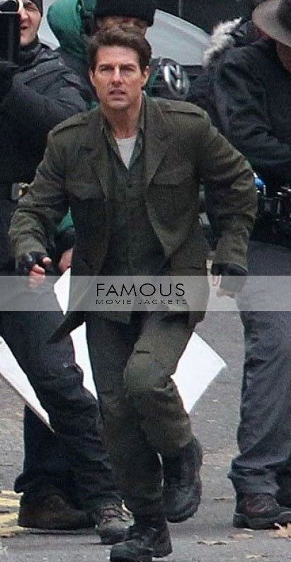 Edge of Tomorrow Tom Cruise Green Cotton Jacket