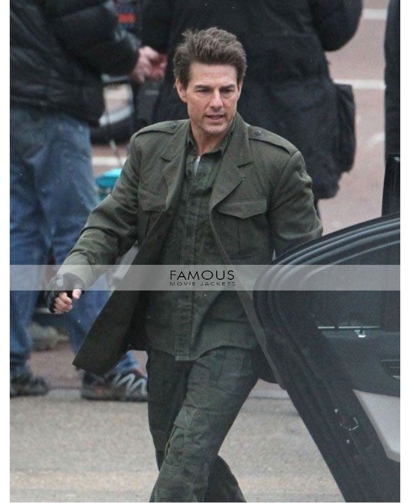 Edge of Tomorrow Tom Cruise Green Cotton Jacket