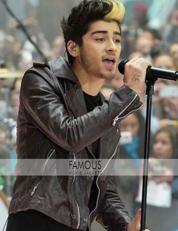 One Direction Zayn Malik Black Leather Jacket