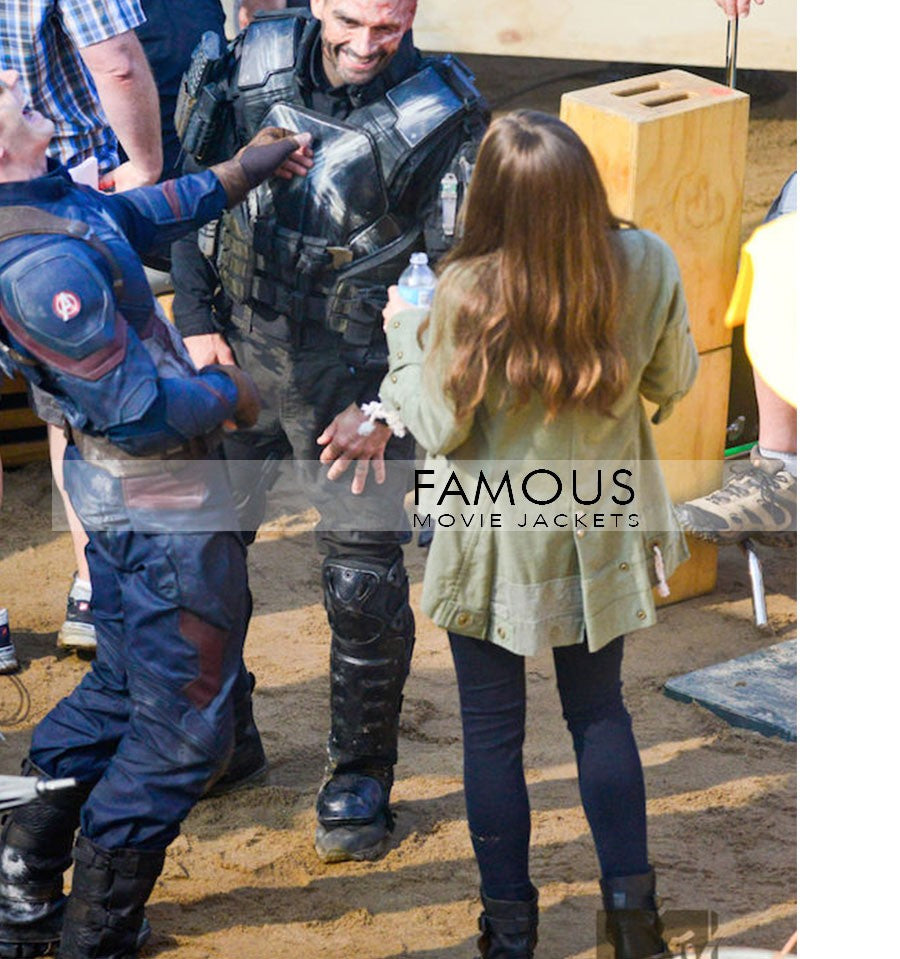 Captain America Civil War Elizabeth Olsen Green Jacket