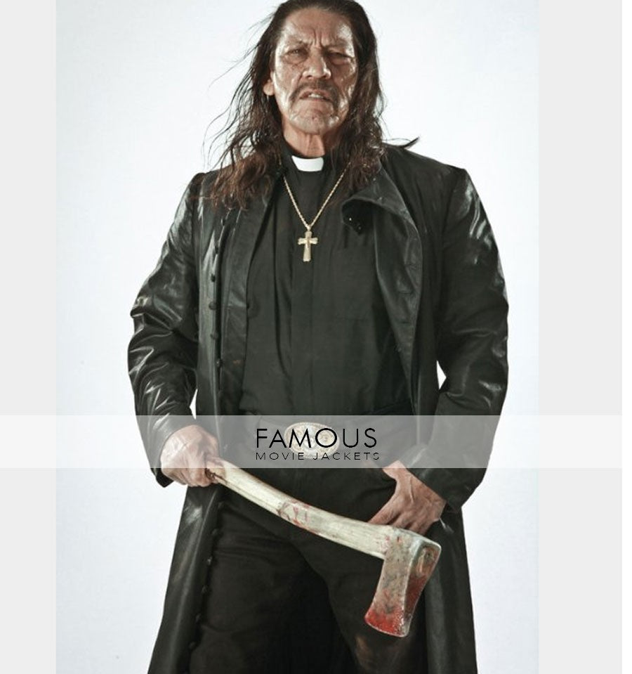 Zombie Hunter Movie Danny Trejo Trench Black Coat