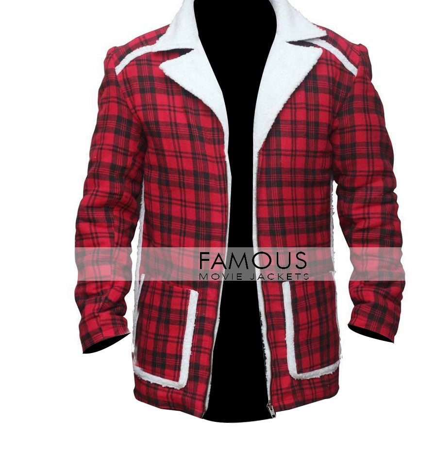 Deadpool Ryan Reynolds Red Shearling Jacket