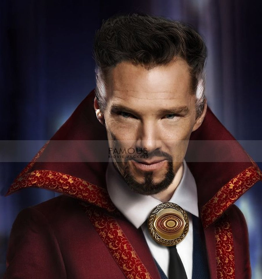 Doctor Strange Benedict Cumberbatch Wool Long Red Coat