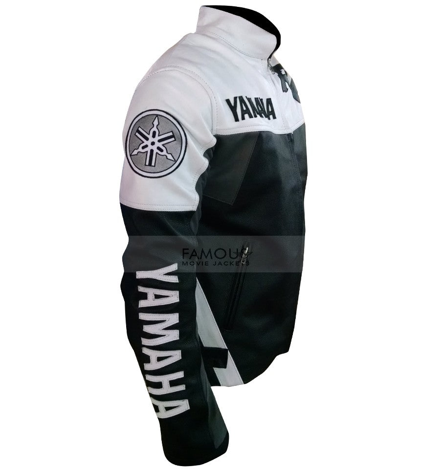 Yamaha R6 Grey/Black Biker Racing Jacket