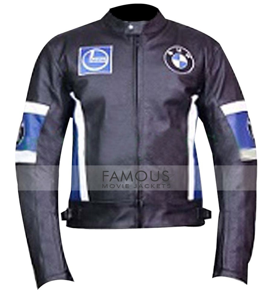 BMW Motorcycle Black Racing Leather Jacket