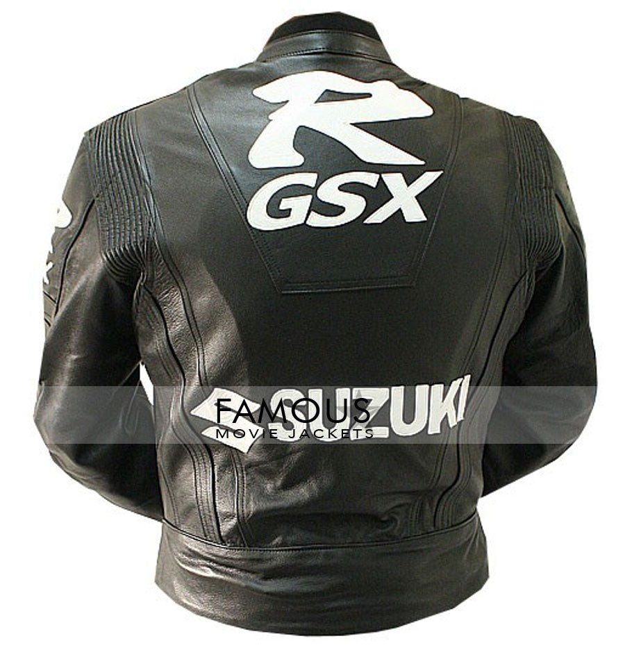 Suzuki GSX-R Black Motorcycle Racing Jacket