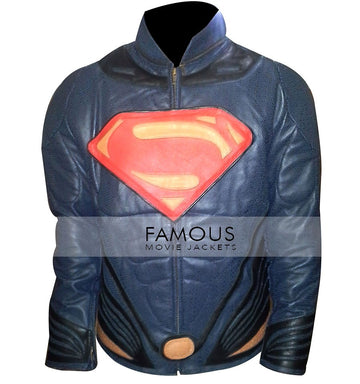Man Of Steel Superman Leather Costume Jacket