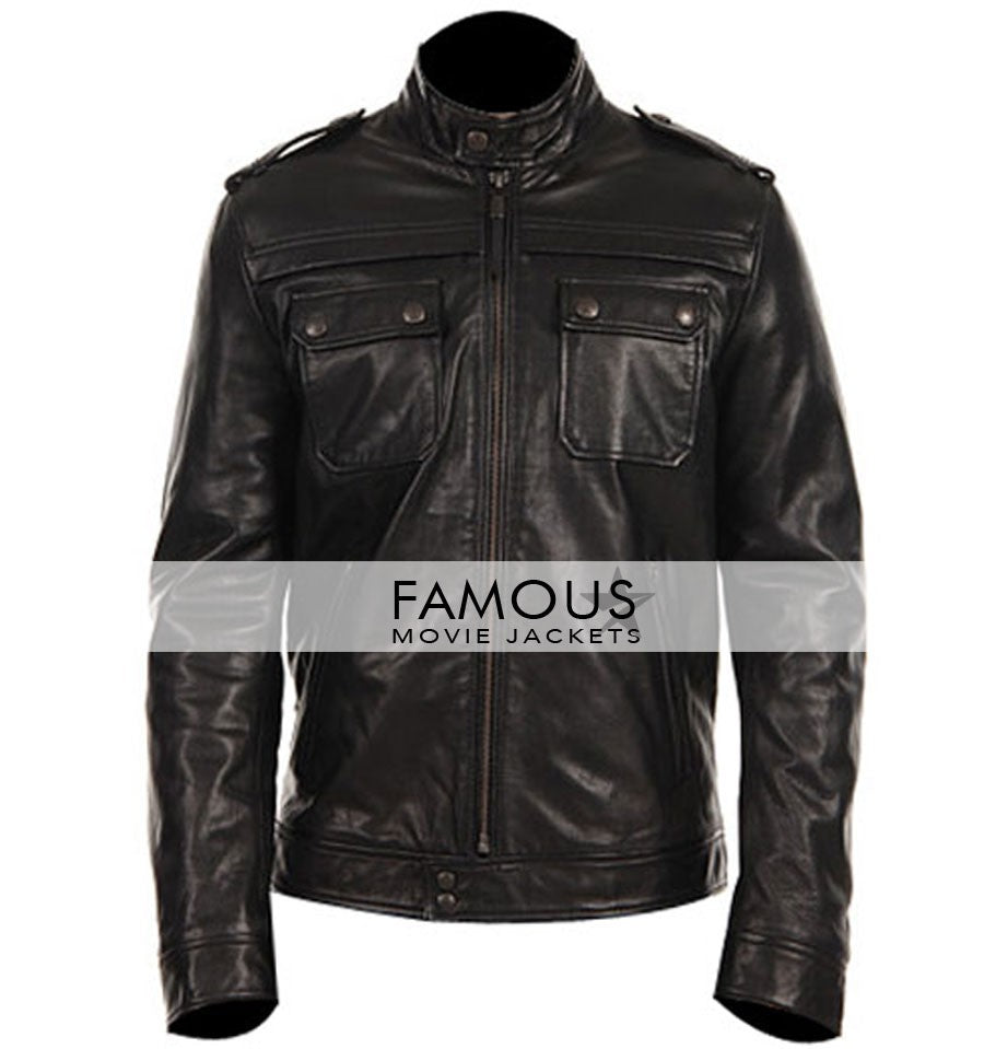 Justin Timberlake Black Leather Jacket