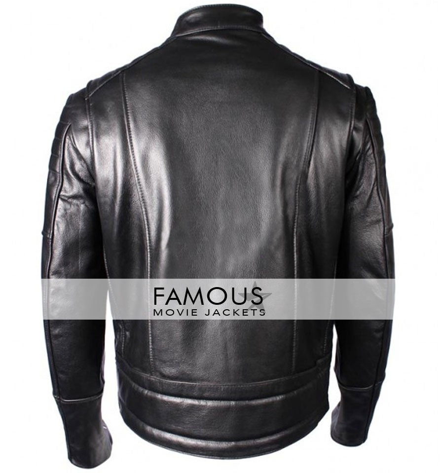 Steven Strait Sky High Black Leather Jacket